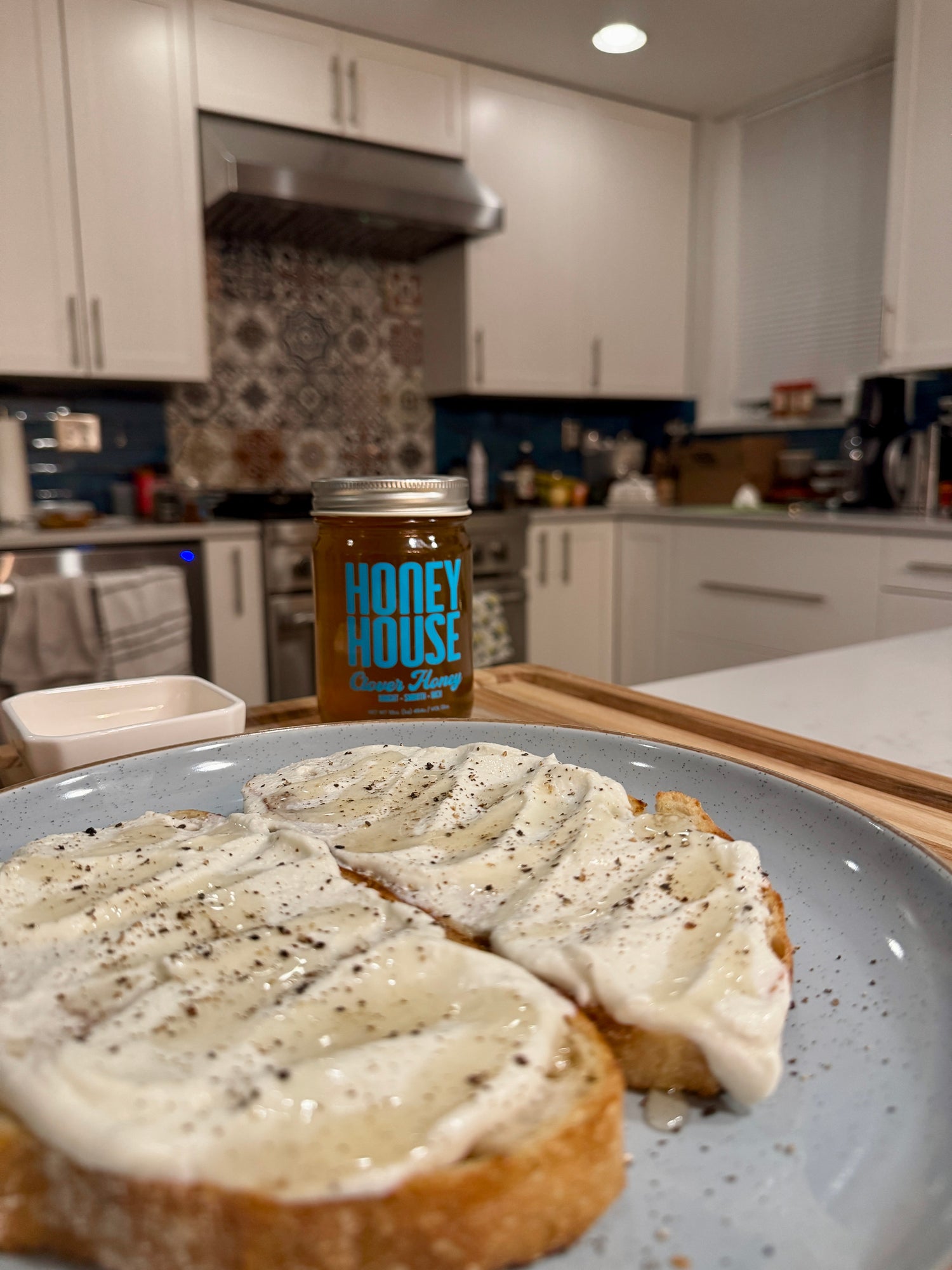 Whipped Ricotta Toast With Honey