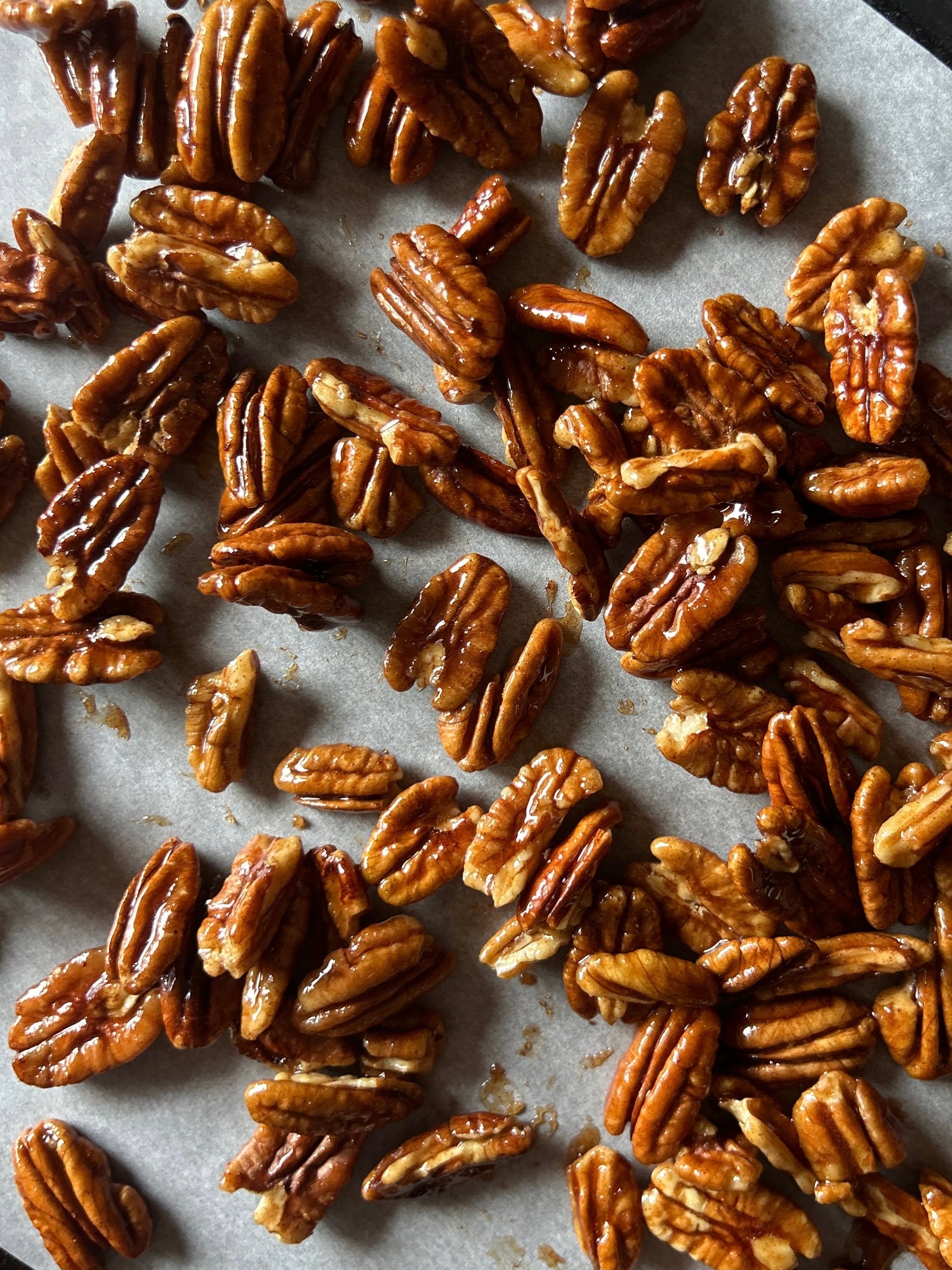 Honey Candied Pecans With Clover Honey