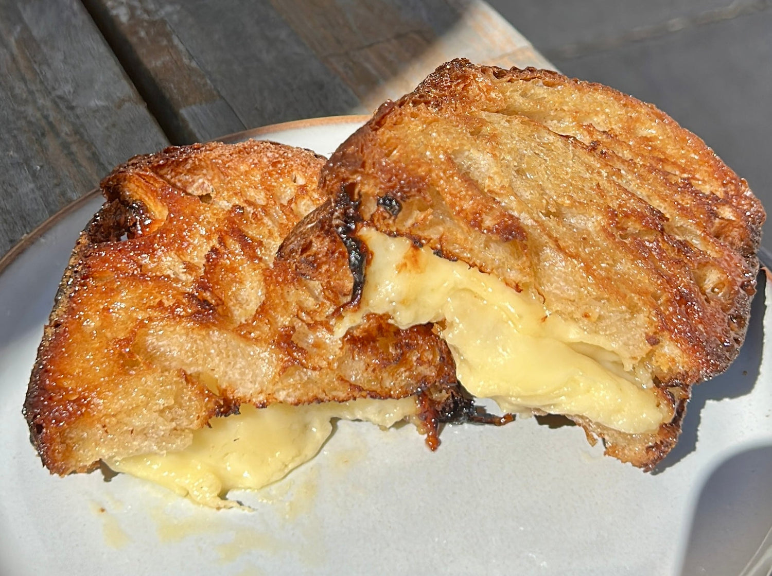 Aged Cheddar Grilled Cheese with Hot Honey