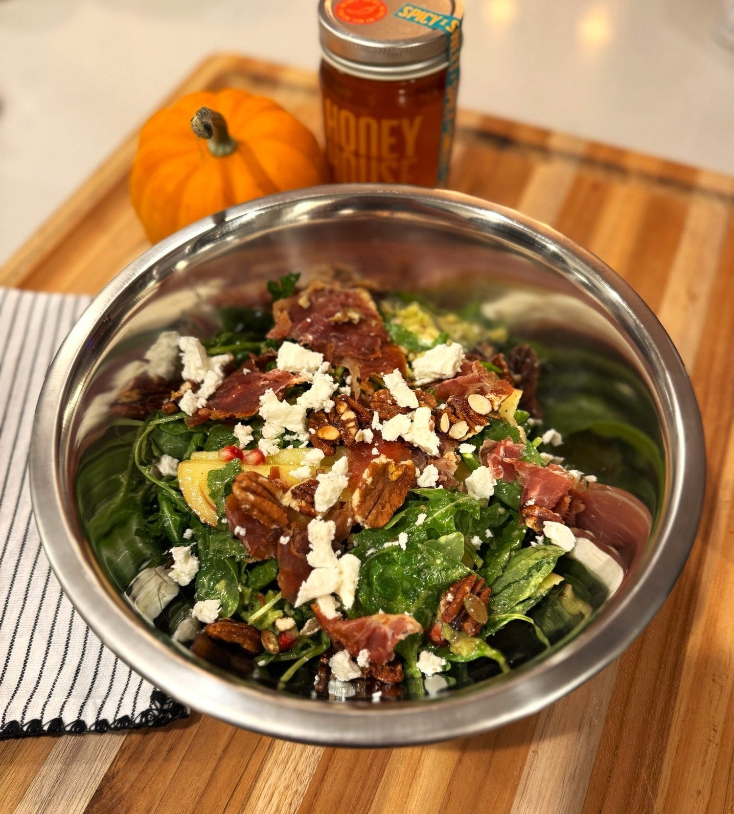 Autumn Harvest Apple & Feta Salad With Hot Honey