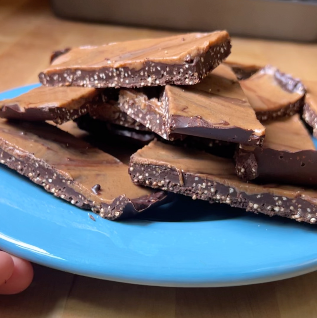 Quinoa Dark Chocolate Almond Butter Bars With Alfalfa Honey