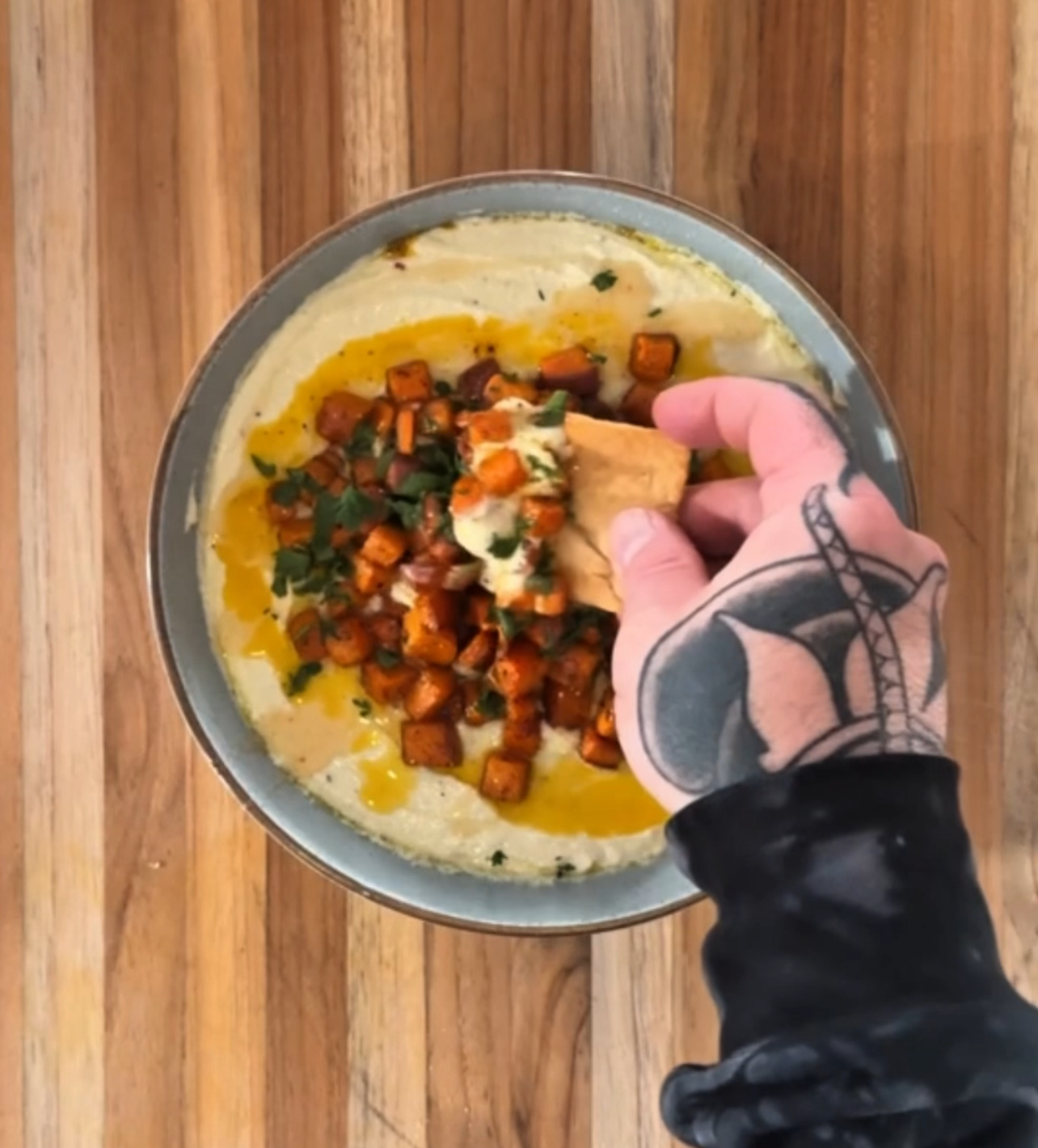 Roasted Sweet Potatoes With Whipped Feta With Hot Honey