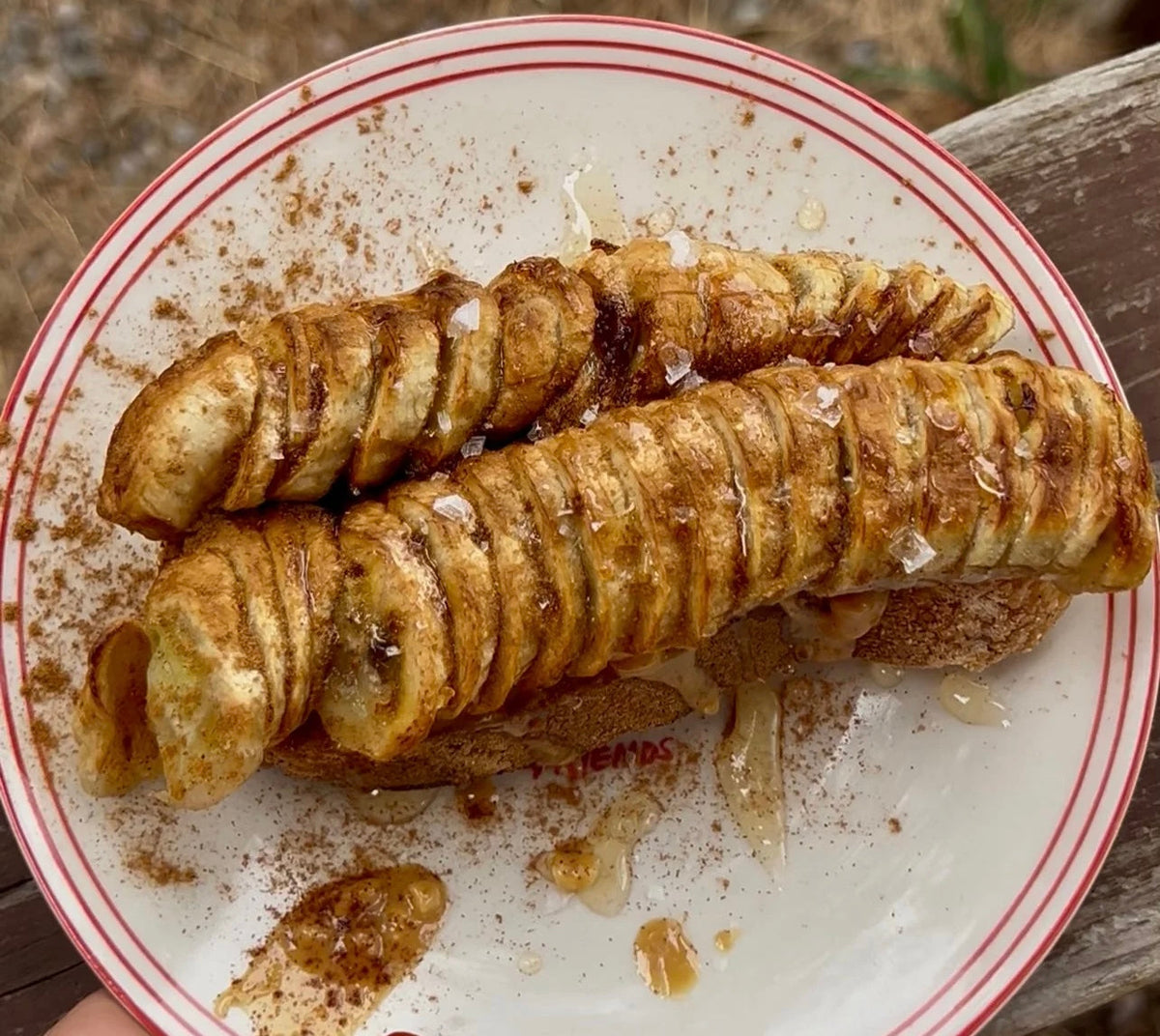 Golden Banana Toast with Clover Honey