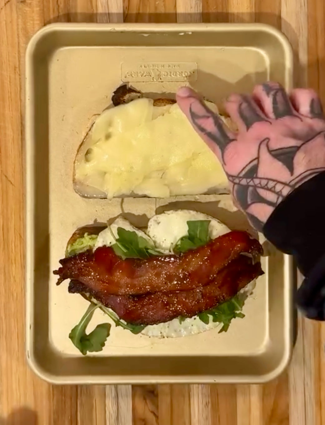 Hot Honey Bacon Breakfast Sando