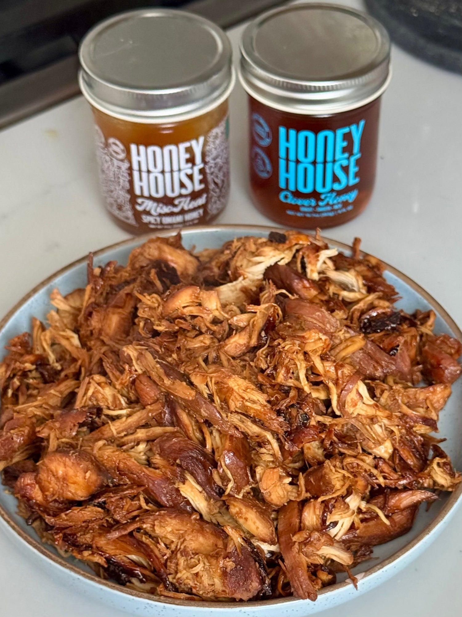 Slow Cooker Honey Teriyaki Chicken with Clover and MisoHeat Honey