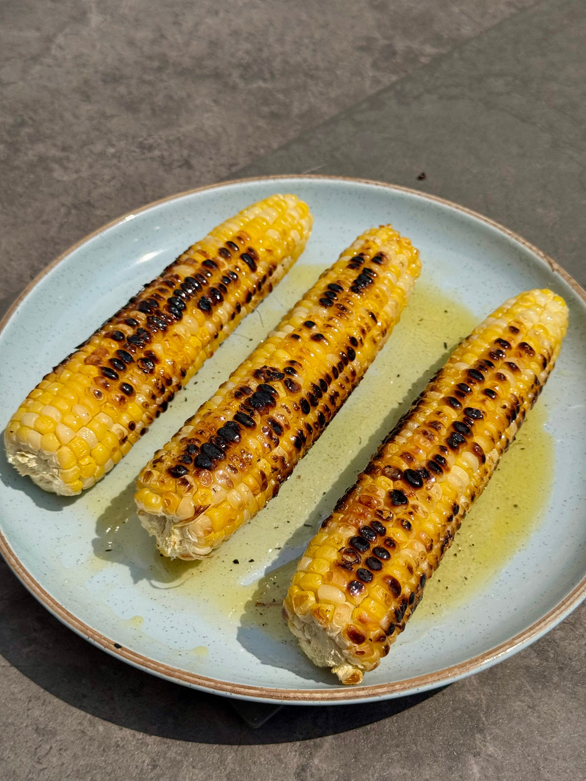 Cast Iron Corn on the Cob with Hot Honey Butter