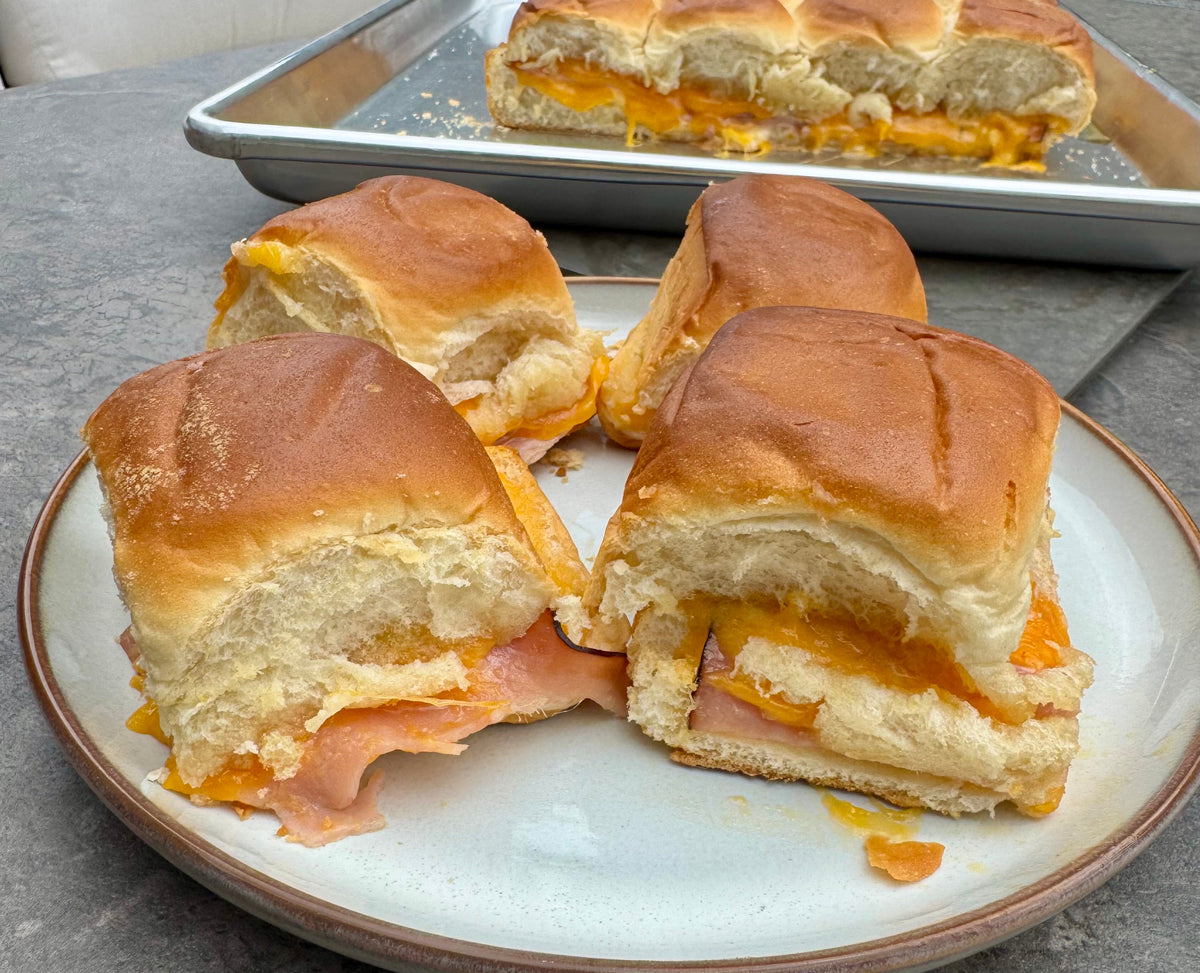 Hot Honey Ham and Cheddar Sliders
