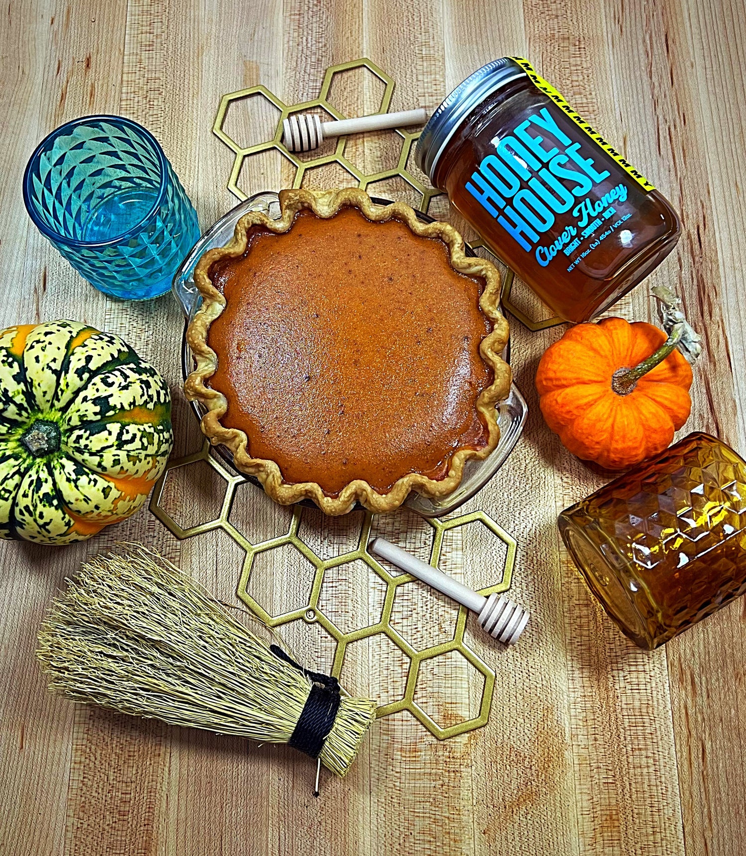 Honey-Sweetened Pumpkin Pie with Flaky Butter Crust