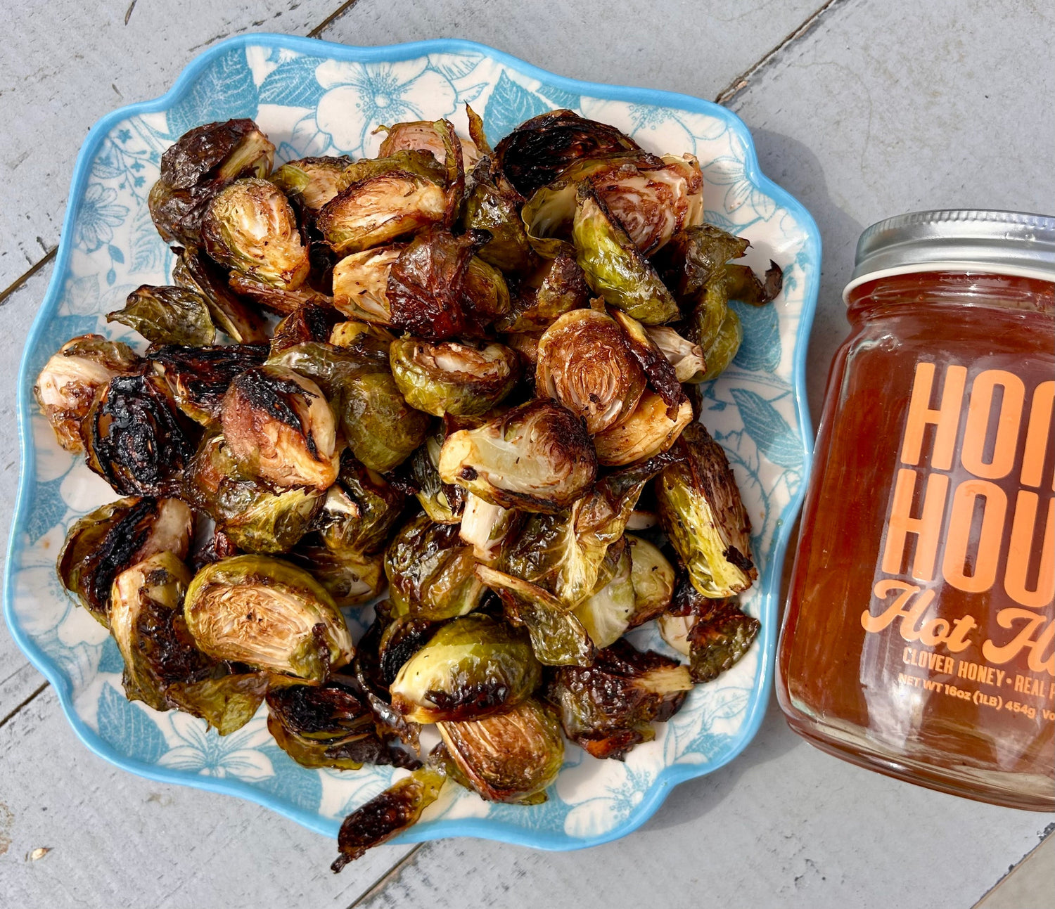 Crispy Roasted Brussels Sprouts With Hot Honey
