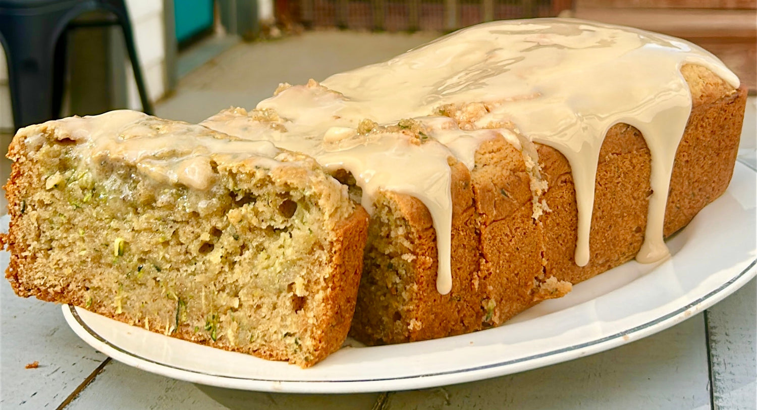 Honey Zucchini Bread With Creamed Honey Glaze