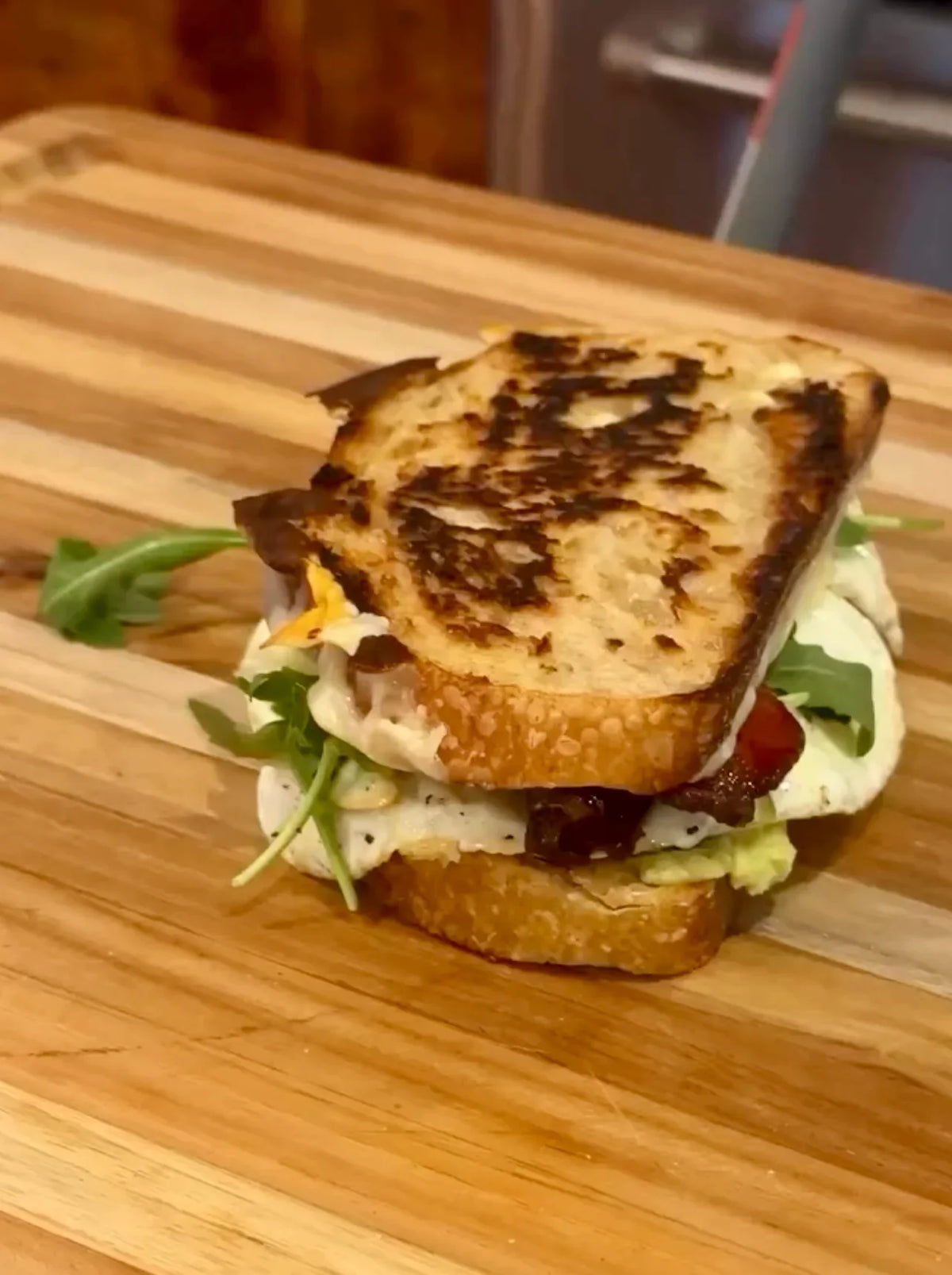 Hot Honey Bacon Breakfast Sando