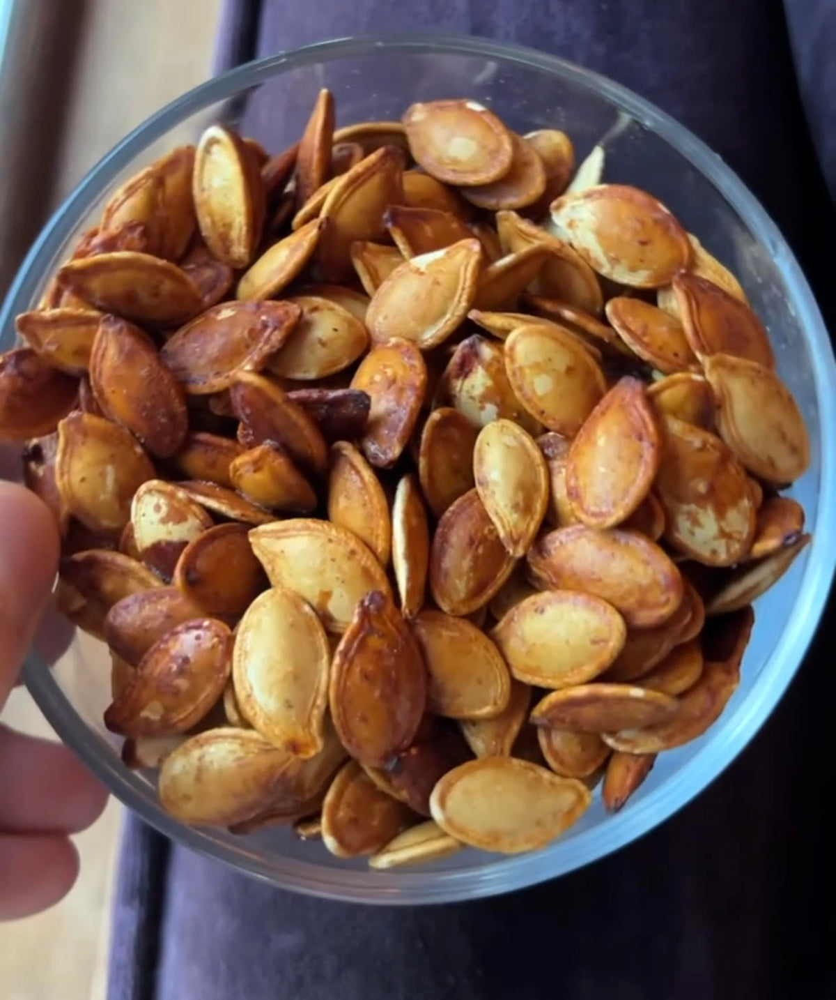 Sweet & Spiced Pumpkin Seeds With Clover Honey