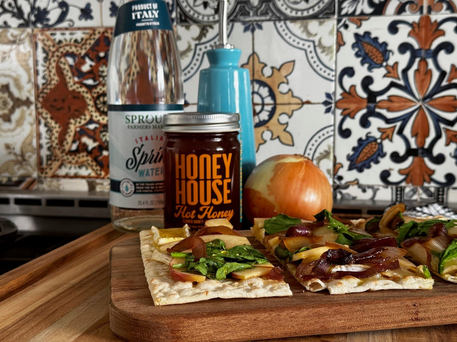 Apple Brie Flatbreads With Hot Honey